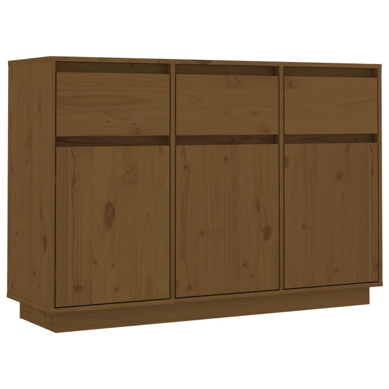 vidaXL Sideboard White 110x34x75 cm Solid Wood Pine