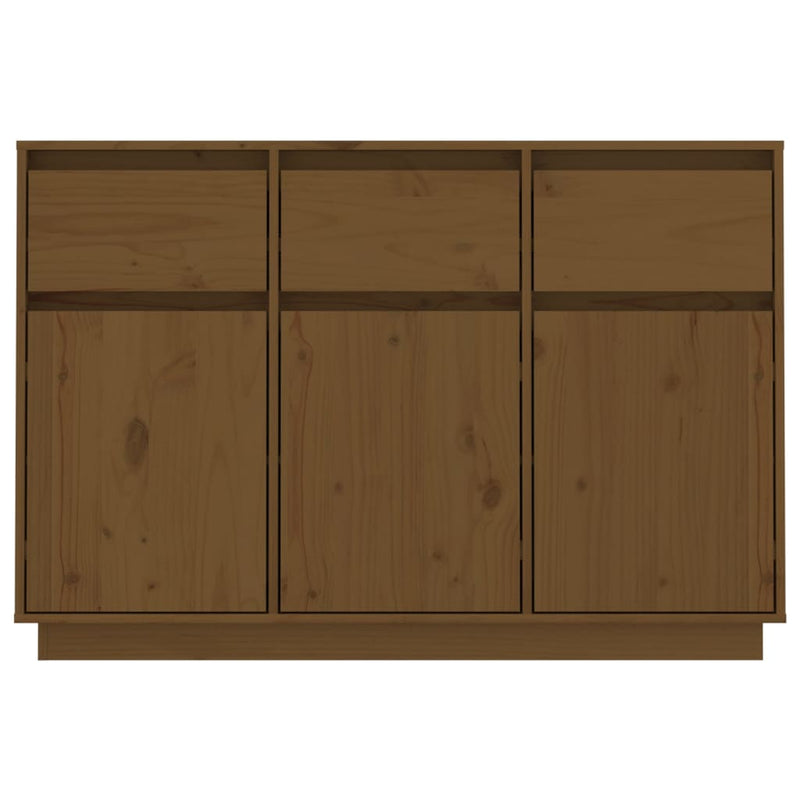 vidaXL Sideboard White 110x34x75 cm Solid Wood Pine