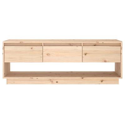 vidaXL TV Cabinet Black 110.5x34x40 cm Solid Wood Pine