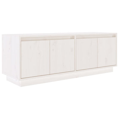 vidaXL TV Cabinet White 110x34x40 cm Solid Wood Pine