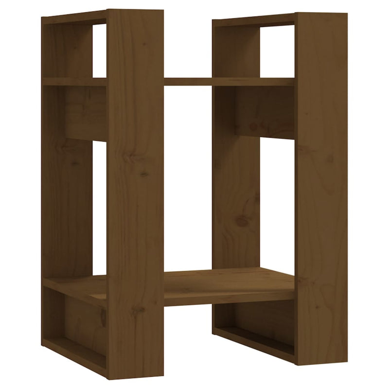 vidaXL Book Cabinet/Room Divider Black 41x35x57 cm Solid Wood Pine