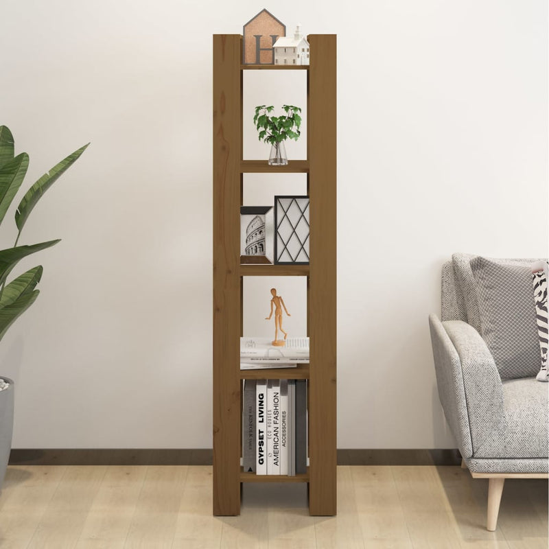 vidaXL Book Cabinet/Room Divider Black 41x35x160 cm Solid Wood Pine