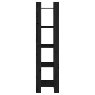 vidaXL Book Cabinet/Room Divider Black 41x35x160 cm Solid Wood Pine