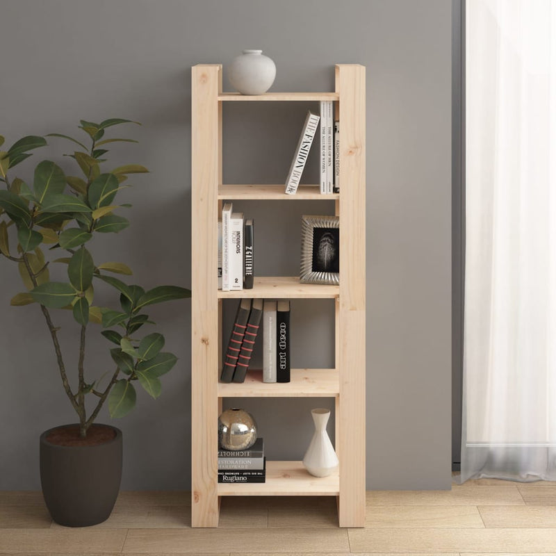vidaXL Book Cabinet/Room Divider Black 60x35x160 cm Solid Wood