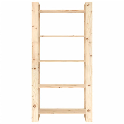 vidaXL Book Cabinet/Room Divider Black 80x35x160 cm Solid Wood