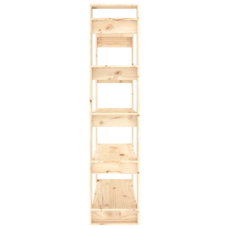 vidaXL Book Cabinet/Room Divider Black 80x35x160 cm Solid Wood