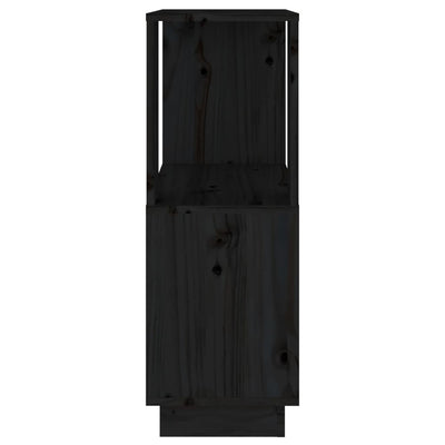 vidaXL Book Cabinet/Room Divider Black 51x25x70 cm Solid Wood Pine