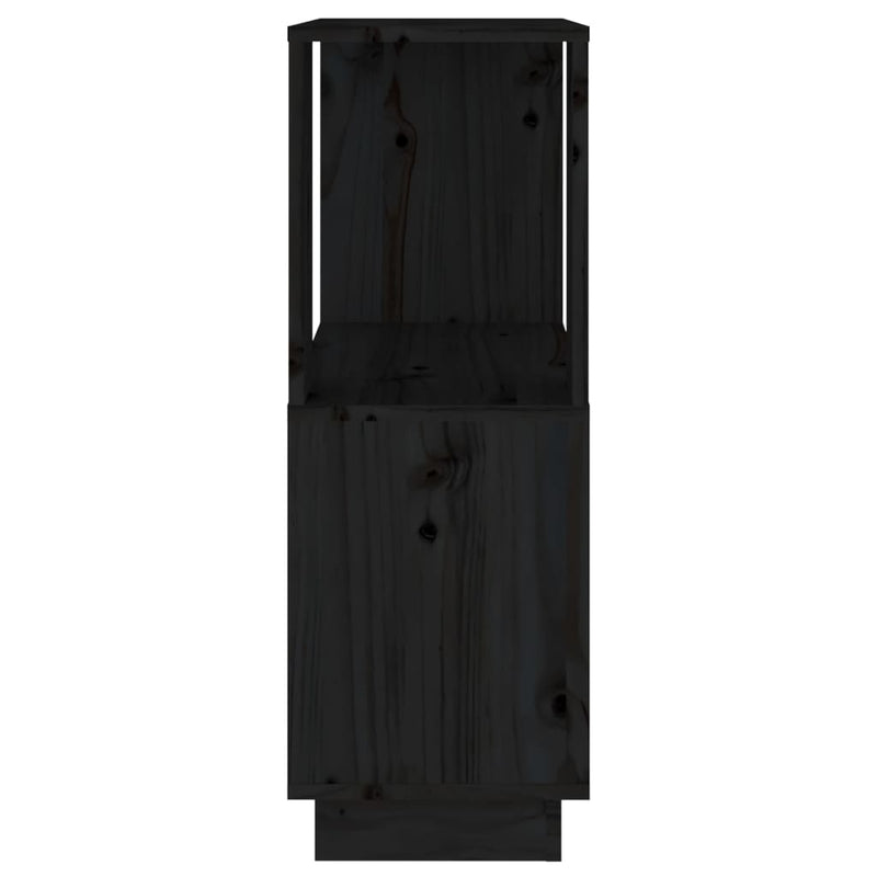 vidaXL Book Cabinet/Room Divider Black 51x25x70 cm Solid Wood Pine