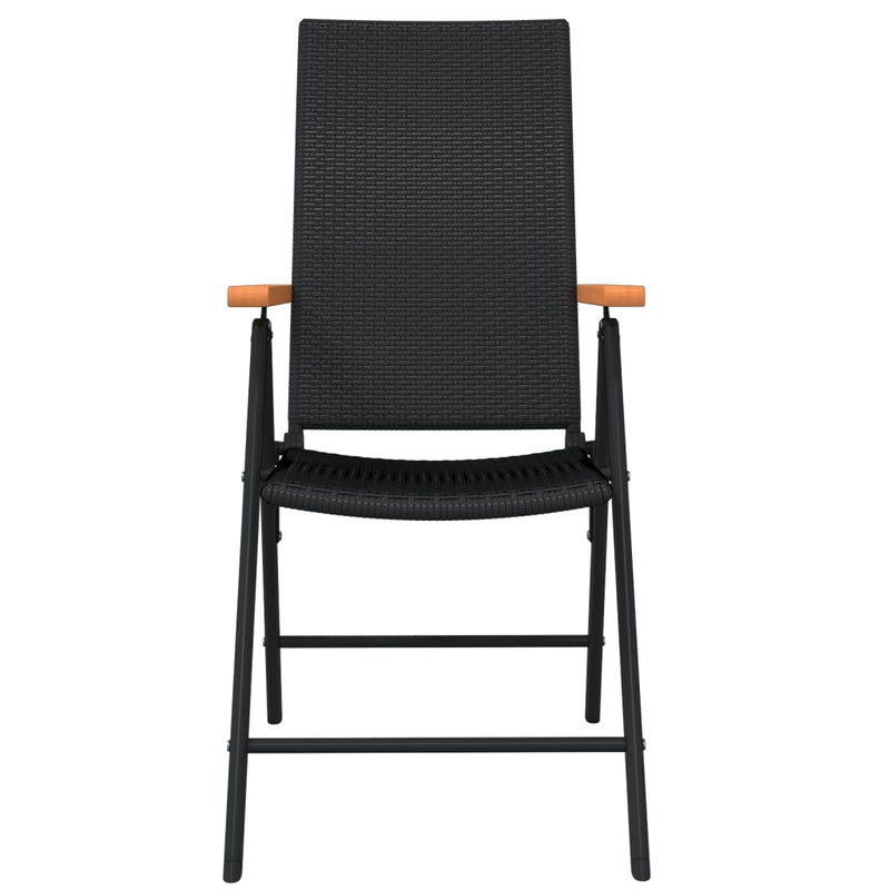 vidaXL 9 Piece Garden Dining Set Black