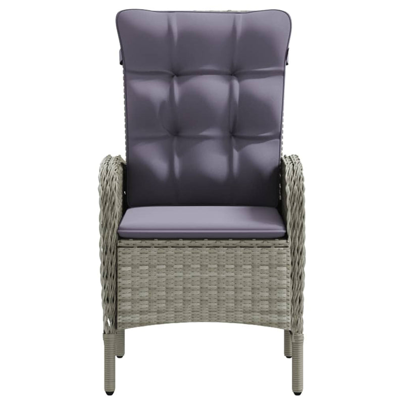 vidaXL 7 Piece Garden Dining Set with Cushions Black