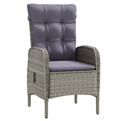 vidaXL 7 Piece Garden Dining Set with Cushions Black