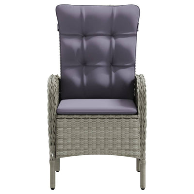 vidaXL 7 Piece Garden Dining Set with Cushions Black