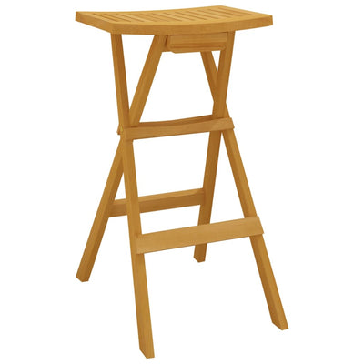 vidaXL 3 Piece Folding Bar Set Solid Wood Teak