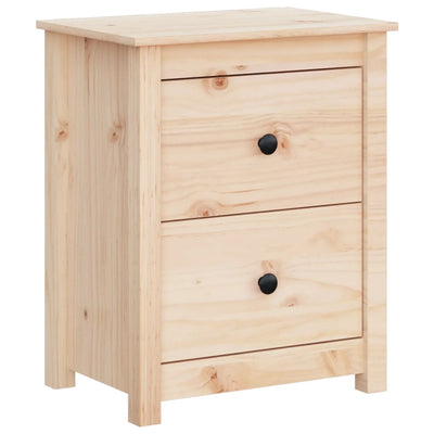 vidaXL Bedside Cabinets 2 pcs Black 50x35x61.5 cm Solid Wood Pine