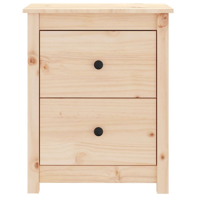 vidaXL Bedside Cabinets 2 pcs Black 50x35x61.5 cm Solid Wood Pine