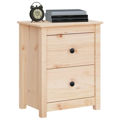 vidaXL Bedside Cabinets 2 pcs Black 50x35x61.5 cm Solid Wood Pine