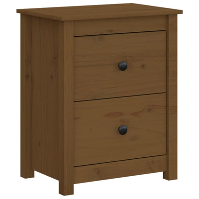 vidaXL Bedside Cabinets 2 pcs Black 50x35x61.5 cm Solid Wood Pine