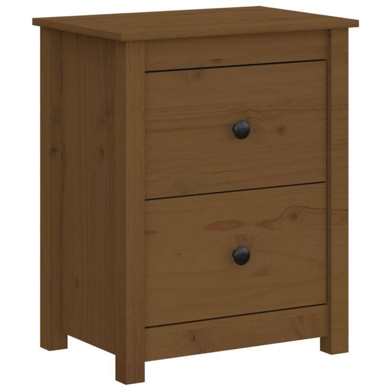 vidaXL Bedside Cabinets 2 pcs Black 50x35x61.5 cm Solid Wood Pine