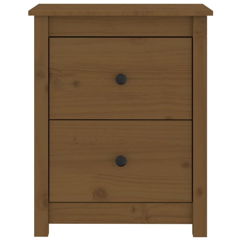 vidaXL Bedside Cabinets 2 pcs Black 50x35x61.5 cm Solid Wood Pine