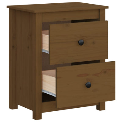 vidaXL Bedside Cabinets 2 pcs Black 50x35x61.5 cm Solid Wood Pine