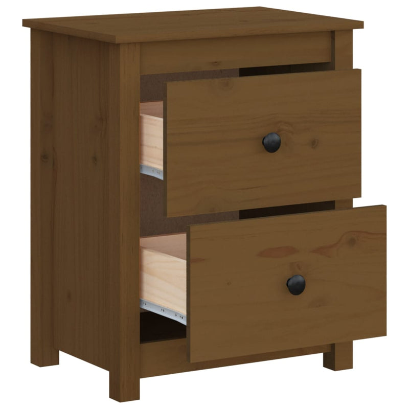 vidaXL Bedside Cabinets 2 pcs Black 50x35x61.5 cm Solid Wood Pine