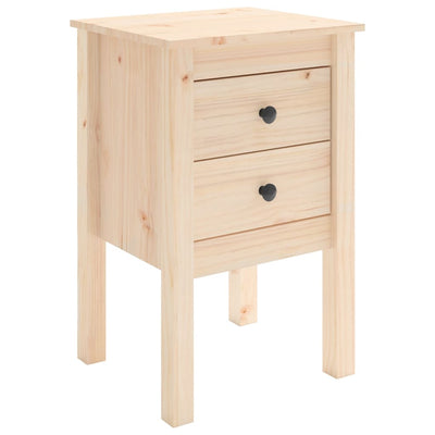 vidaXL Bedside Cabinet Black 40x35x61.5 cm Solid Wood Pine