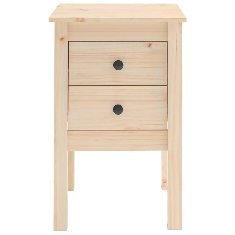 vidaXL Bedside Cabinet Black 40x35x61.5 cm Solid Wood Pine