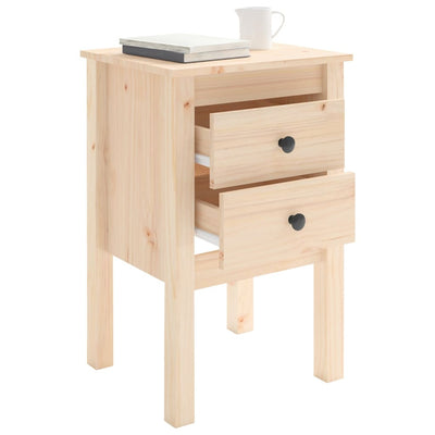 vidaXL Bedside Cabinets 2 pcs Black 40x35x61.5 cm Solid Wood Pine