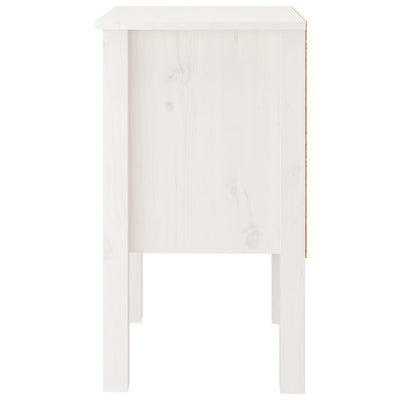 vidaXL Bedside Cabinet Black 40x35x61.5 cm Solid Wood Pine