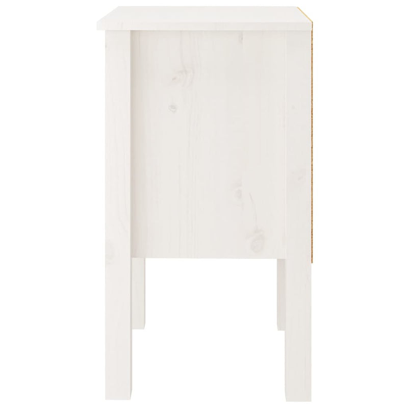vidaXL Bedside Cabinet Black 40x35x61.5 cm Solid Wood Pine