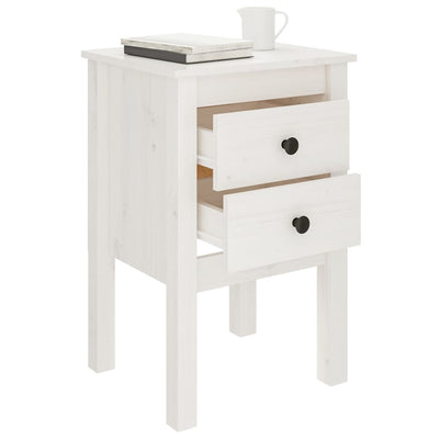 vidaXL Bedside Cabinets 2 pcs Black 40x35x61.5 cm Solid Wood Pine