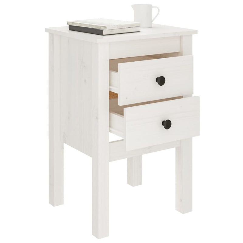 vidaXL Bedside Cabinets 2 pcs Black 40x35x61.5 cm Solid Wood Pine