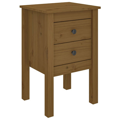 vidaXL Bedside Cabinet Black 40x35x61.5 cm Solid Wood Pine