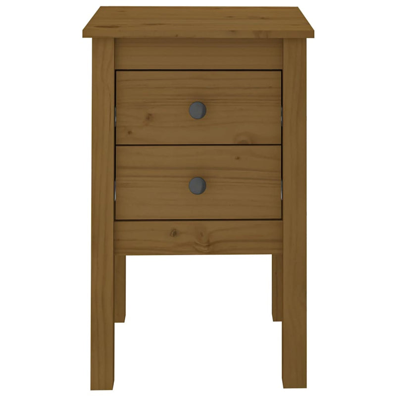 vidaXL Bedside Cabinet Black 40x35x61.5 cm Solid Wood Pine