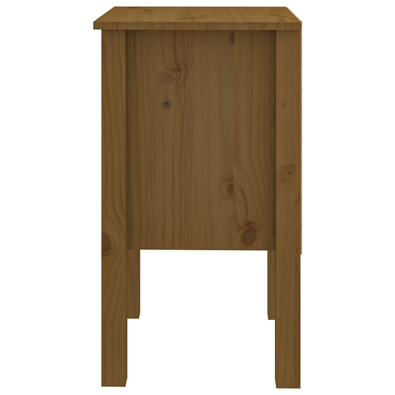 vidaXL Bedside Cabinet Black 40x35x61.5 cm Solid Wood Pine