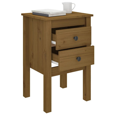 vidaXL Bedside Cabinets 2 pcs Black 40x35x61.5 cm Solid Wood Pine