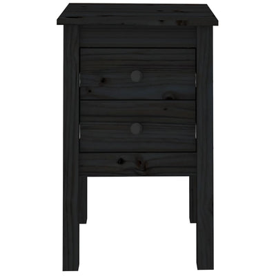 vidaXL Bedside Cabinets 2 pcs Black 40x35x61.5 cm Solid Wood Pine