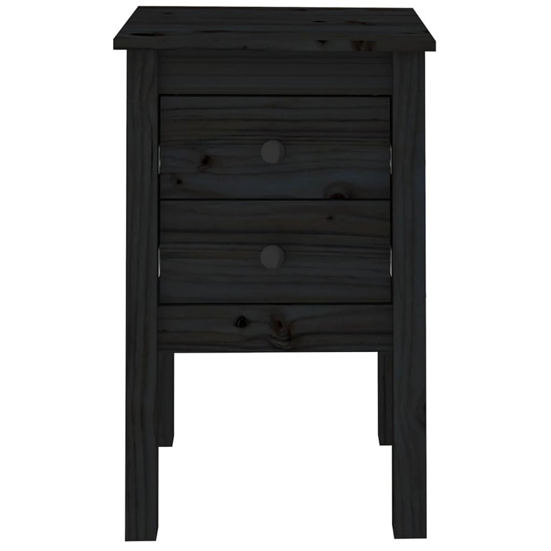 vidaXL Bedside Cabinets 2 pcs Black 40x35x61.5 cm Solid Wood Pine