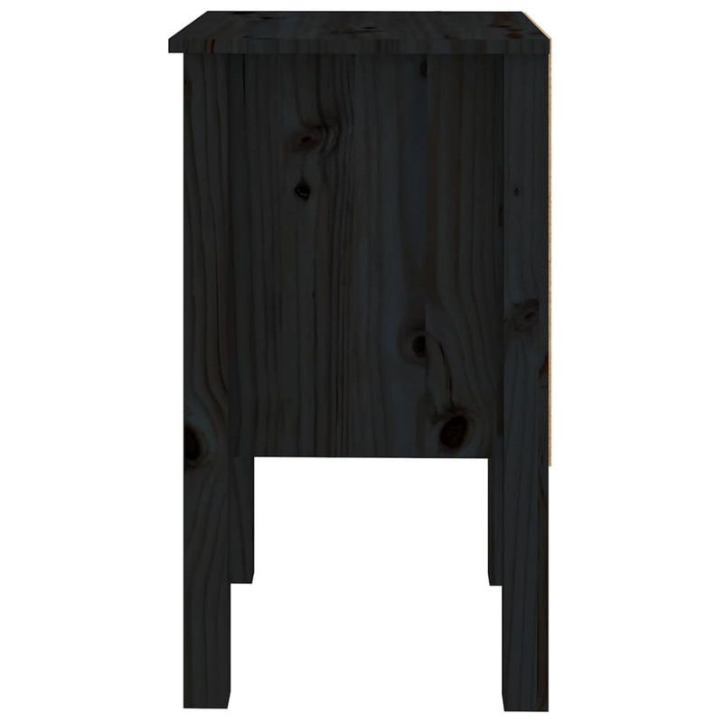 vidaXL Bedside Cabinets 2 pcs Black 40x35x61.5 cm Solid Wood Pine