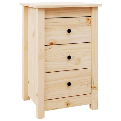 vidaXL Bedside Cabinets 2 pcs Black 40x35x61.5 cm Solid Wood Pine