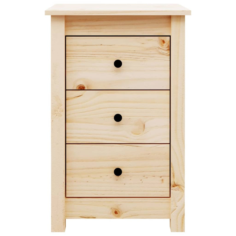 vidaXL Bedside Cabinets 2 pcs Black 40x35x61.5 cm Solid Wood Pine