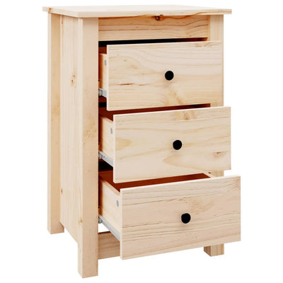 vidaXL Bedside Cabinets 2 pcs Black 40x35x61.5 cm Solid Wood Pine