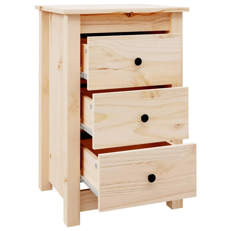 vidaXL Bedside Cabinets 2 pcs Black 40x35x61.5 cm Solid Wood Pine