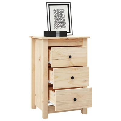 vidaXL Bedside Cabinets 2 pcs Black 40x35x61.5 cm Solid Wood Pine