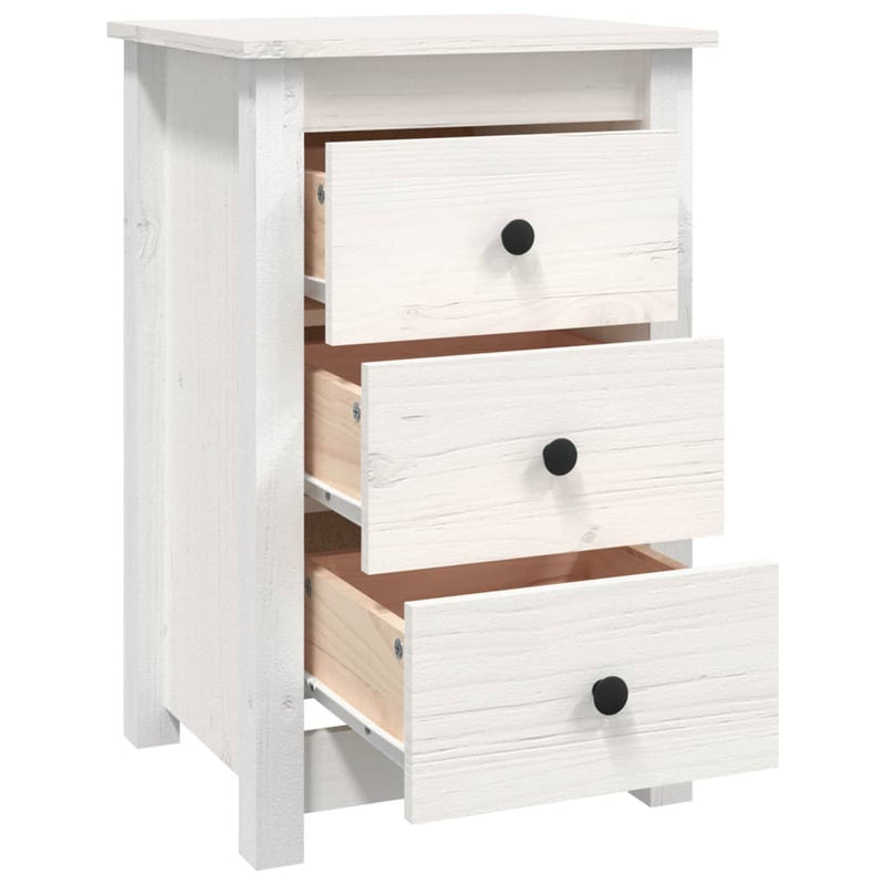 vidaXL Bedside Cabinets 2 pcs Black 40x35x61.5 cm Solid Wood Pine