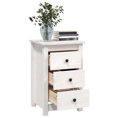 vidaXL Bedside Cabinets 2 pcs Black 40x35x61.5 cm Solid Wood Pine
