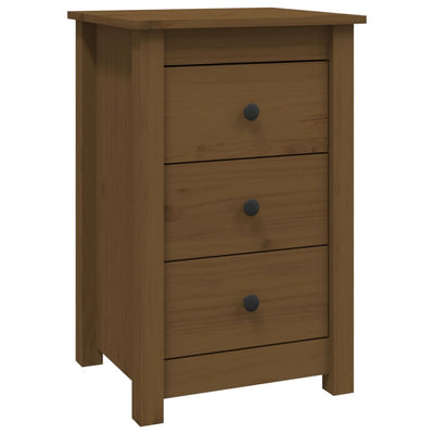 vidaXL Bedside Cabinets 2 pcs Black 40x35x61.5 cm Solid Wood Pine