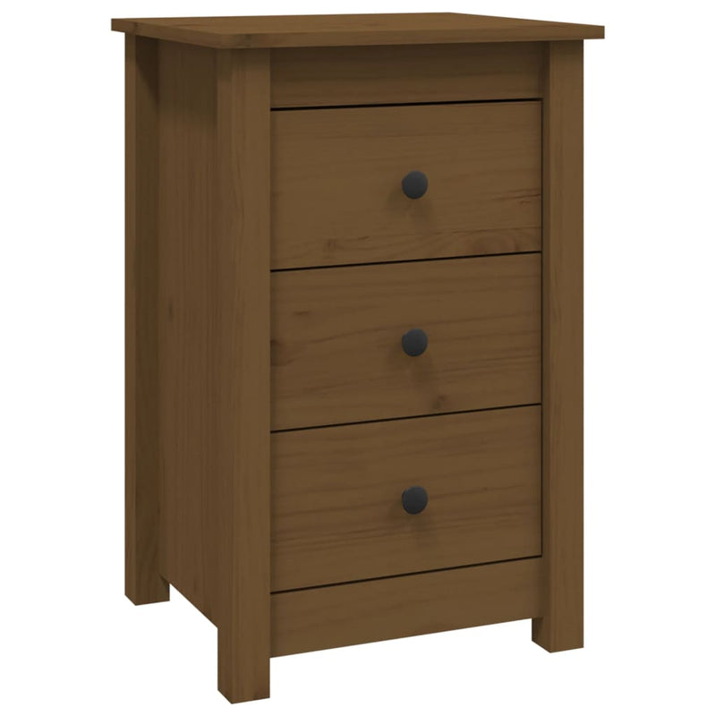vidaXL Bedside Cabinets 2 pcs Black 40x35x61.5 cm Solid Wood Pine