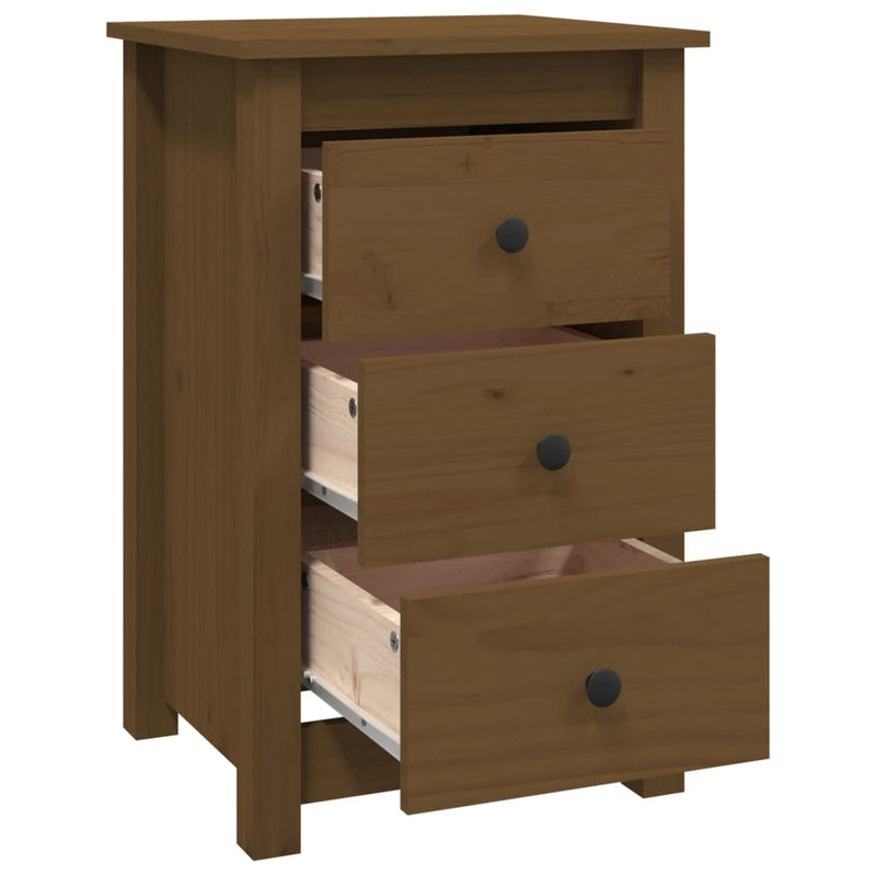 vidaXL Bedside Cabinets 2 pcs Black 40x35x61.5 cm Solid Wood Pine