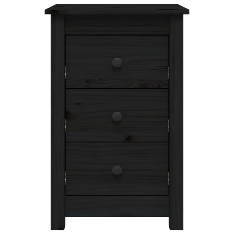 vidaXL Bedside Cabinets 2 pcs Black 40x35x61.5 cm Solid Wood Pine